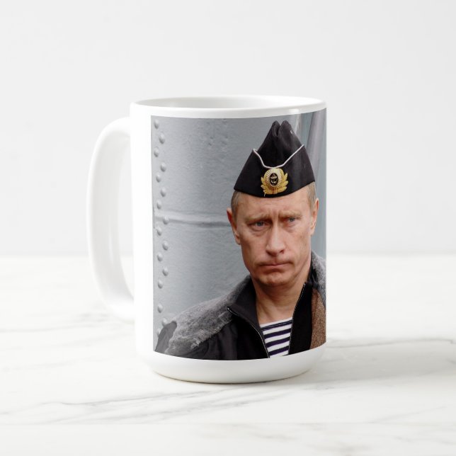 Putin military coffee mug (Front Left)