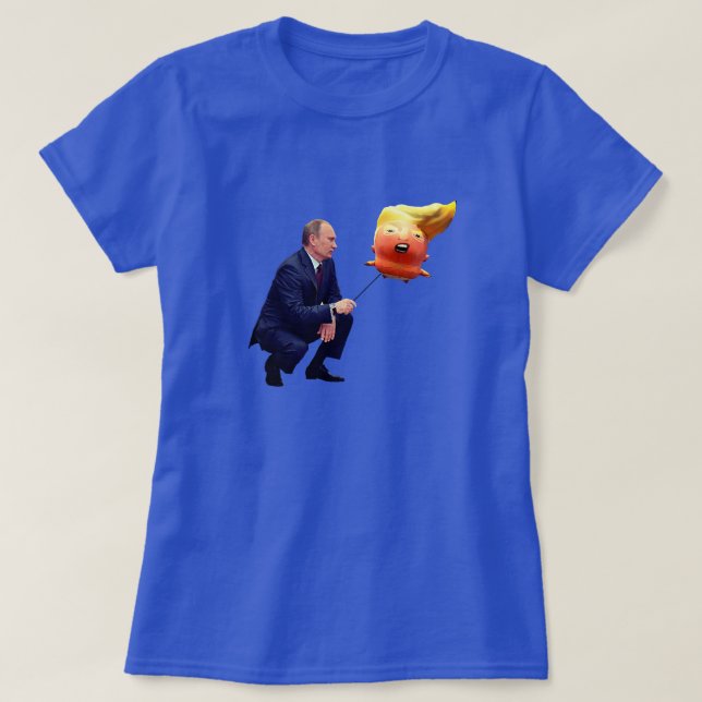 Putin Plays With Trump Balloon T-Shirt (Design Front)