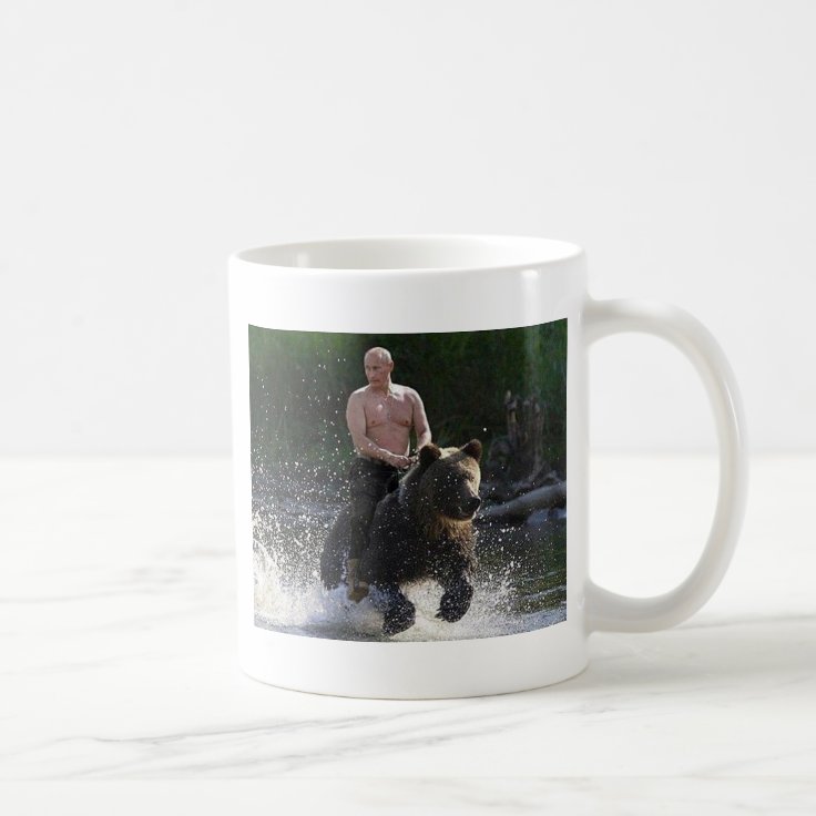 Le meilleur cadeau de tasse à café en céramique de 11 oz Putin Riding Bear On Vladimir 