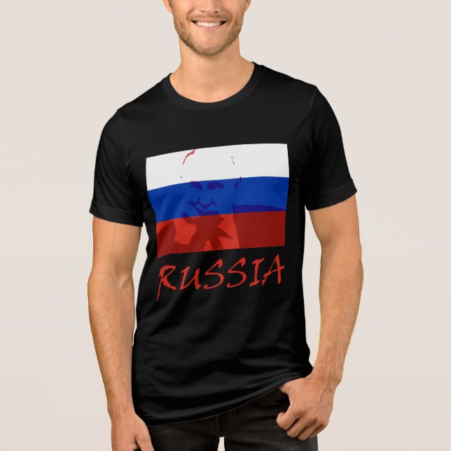 Putin & Russian Tri-Blend Shirt (Front)