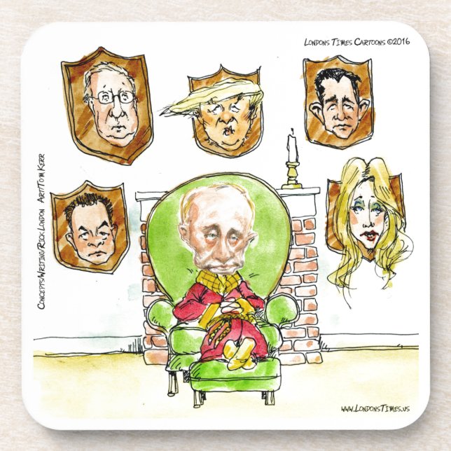 Putin The Hunter Gets Not My President Trump Coaster (Front)