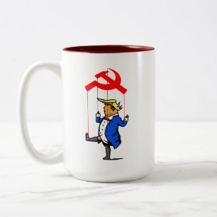 Putin's Puppet Funny Political Anti Trump Two-Tone Coffee Mug