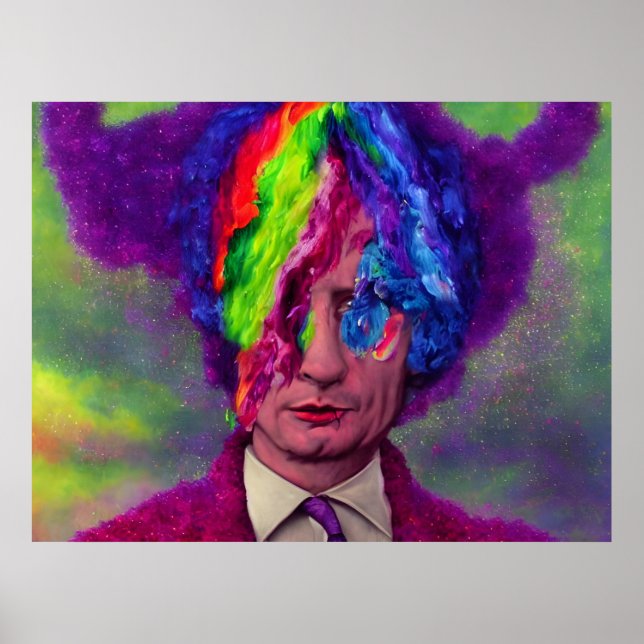 Putin's Rainbow Thoughts Poster (Front)