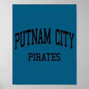 Putnam city high school hs oklahoma city ok retro poster