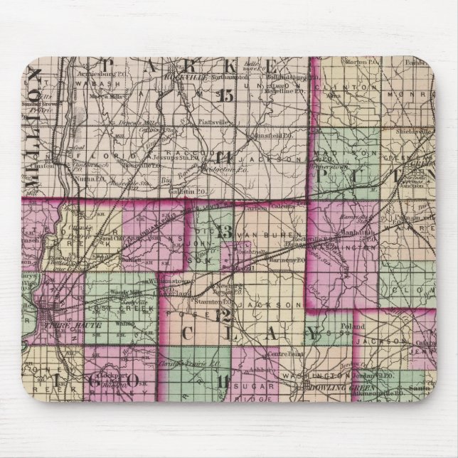 Putnam County and Vigo County Mouse Mat (Front)