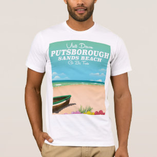 Putsborough Sands Beach Devon travel poster T-Shirt
