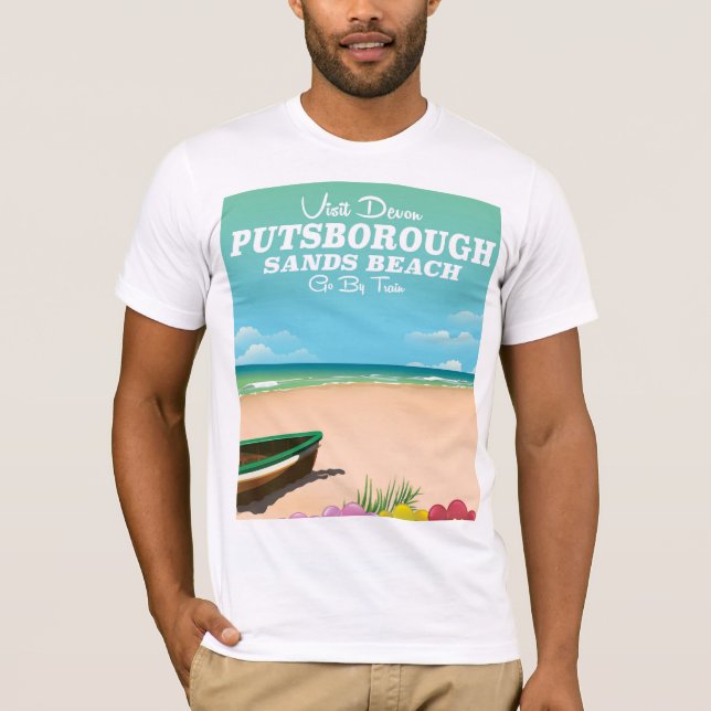 Putsborough Sands Beach Devon travel poster T-Shirt (Front)