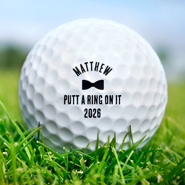 Putt a Ring on It Golf Bachelor Party Wedding Balls (Creator Uploaded)