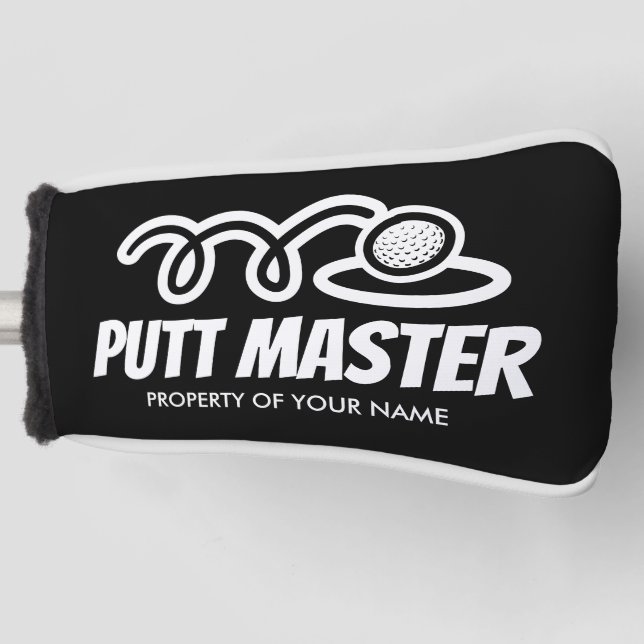 Putt Master Funny personalised golf putter cover (Front)