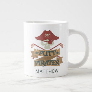 Putt Pirates Golfing Hobby Personalised Large Coffee Mug