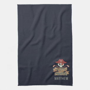 Putt Pirates Golfing Hobby Personalised Tea Towel