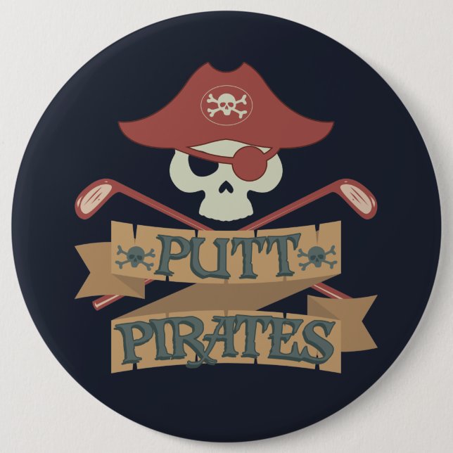 Putt Pirates Golfing Hobby Sports 6 Cm Round Badge (Front)