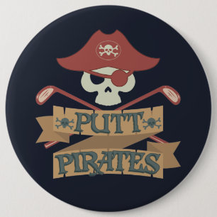 Putt Pirates Golfing Hobby Sports 6 Cm Round Badge