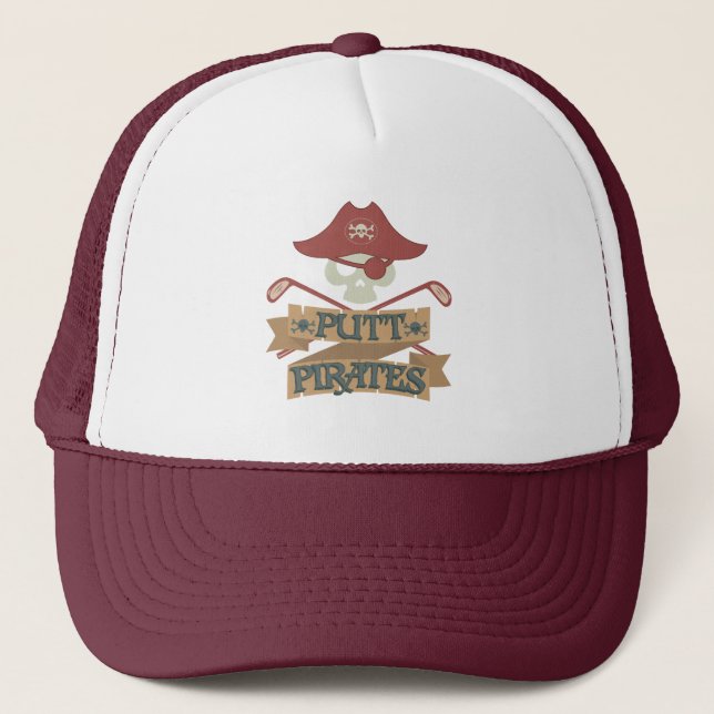 Putt Pirates Golfing Hobby Trucker Hat (Front)