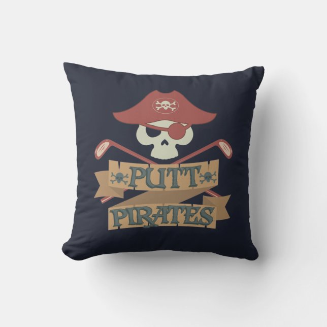 Putt Pirates Golfing Outdoor Sports Cushion (Front)