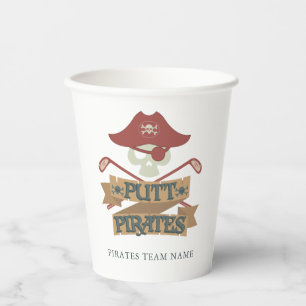 Putt Pirates Golfing Team Name Party Custom Paper Cups
