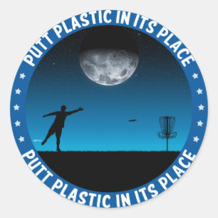 Putt Plastic In Its Place #8 Classic Round Sticker
