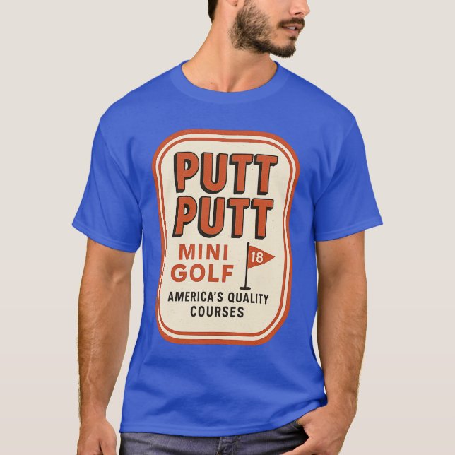 Putt Putt Mini Golf Retro 1980s T-Shirt (Front)