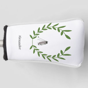 Putter Cover with Laurel Wreath and Golf Bag