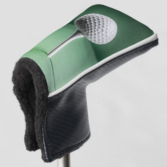 Putter Cover with white Golfball image (3/4 Front)