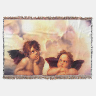 Putti Pair of Angels Throw Blanket