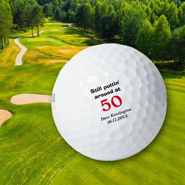 Puttin' Around 50 Birthday Personalised Golf Balls (Creator Uploaded)