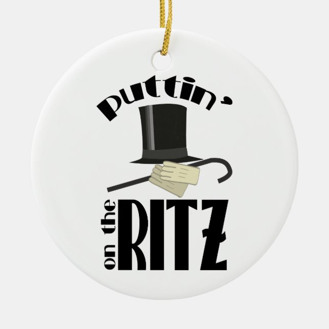 Puttin Ritz Ceramic Tree Decoration (Front)