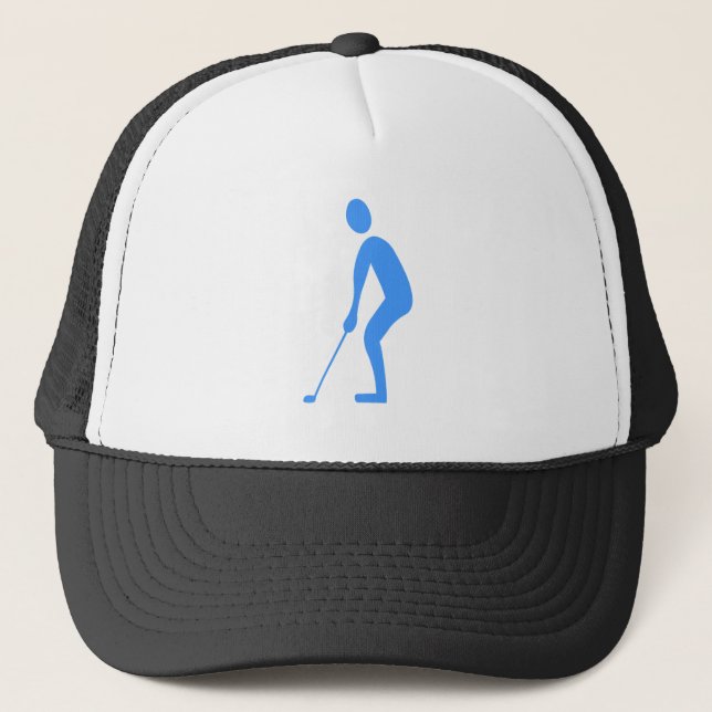 Putting - Baby Blue Trucker Hat (Front)