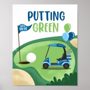 Putting Green Golf Par-Tee Boy Birthday Sign