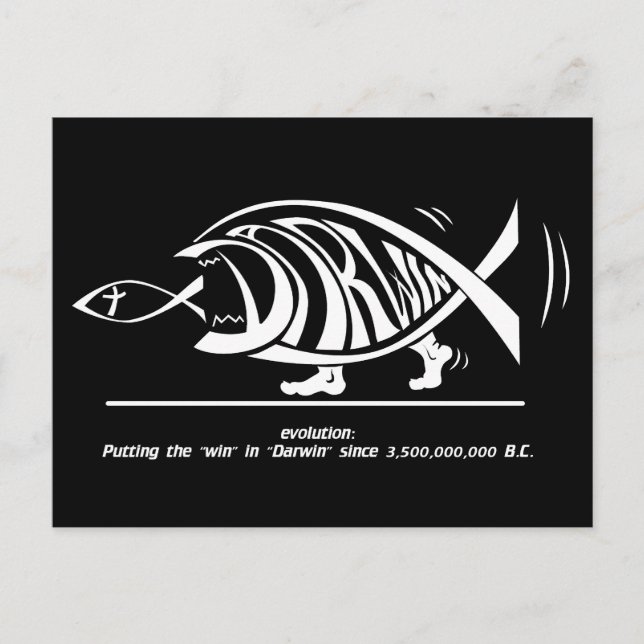 Putting the Win in Darwin (by sethness@deviantart) Postcard (Front)