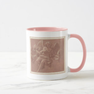 Putto and Angel Holding a Banderole Mug