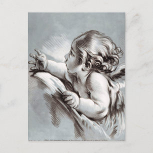 Putto (ca. 1756-1776) by Gilles Demarteau.  Postcard