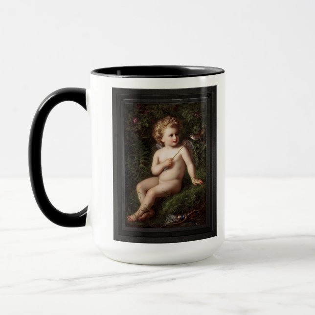 Putto Feeding A Strawberry To A Bird Mug (Left)