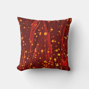 Putto In Blue Sky Pours a Cascade of White Flowers Cushion