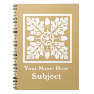 Putty Acorn and Leaf Tile Design Notebook