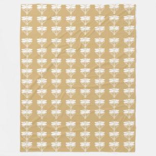 Putty Arts and Crafts Dragonflies Fleece Blanket