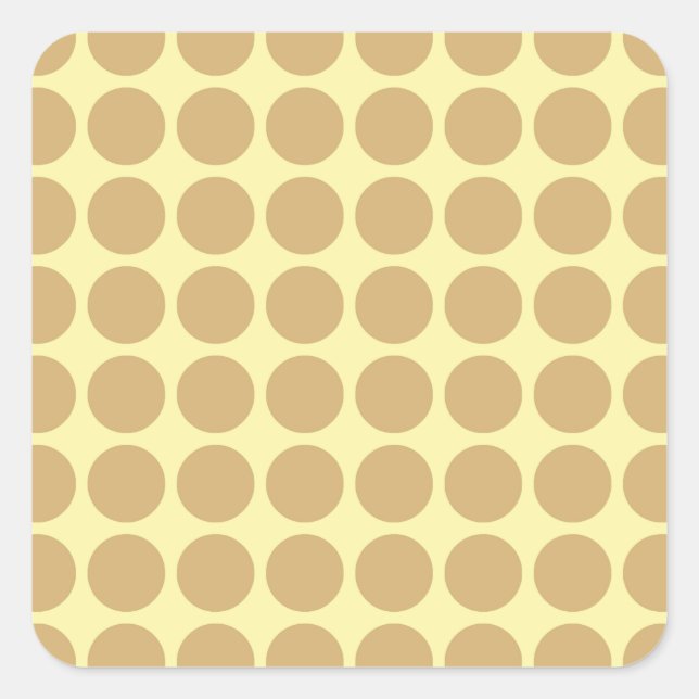 Putty Cream Neutral Dots Square Sticker (Front)