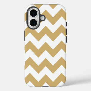 Putty Neutral Chevrons iPhone 16 Case