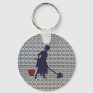 Putzfrau Aschenputtel charwoman Cinderella Key Ring