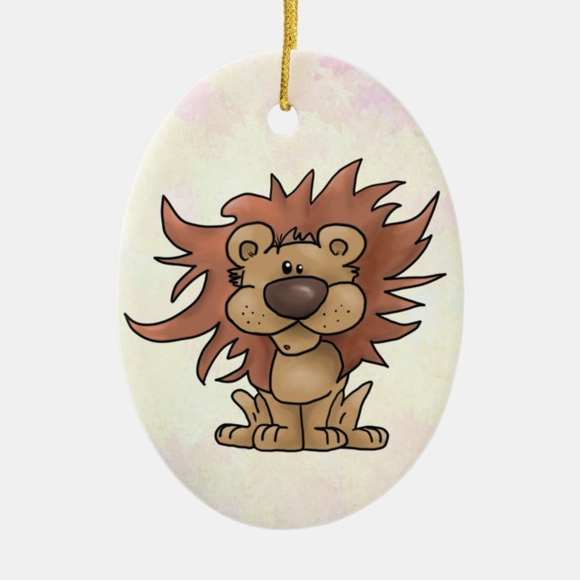 putziger Löwe Ceramic Tree Decoration (Front)