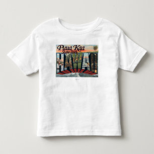 Puua Kaa State Park, Hawaii - Large Letter Scene Toddler T-Shirt