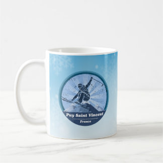Puy Saint Vincent Skier Coffee Mug