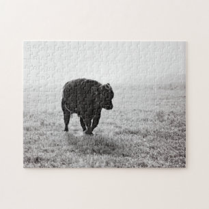 Puzzle 11x14 Bull On Ice by Amanda Smith Wyoming