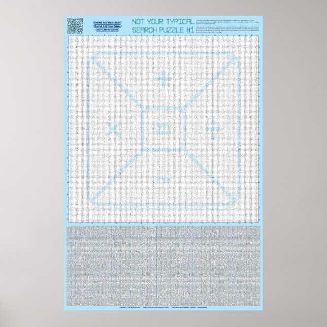 PUZZLE #1: Maths Equations - Standard Poster (Front)