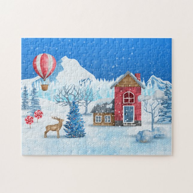Puzzle (27,9 x 35,5 cm, 252 pcs) - Winter Scene (Horizontal)