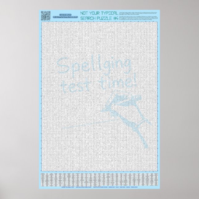 PUZZLE #4: Misspelled - Standard Poster (Front)