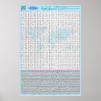 PUZZLE #5: Countries - Standard Poster