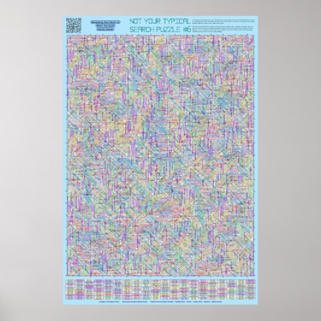 PUZZLE #6: Animal Groups - Chaotic Solved Poster (Front)