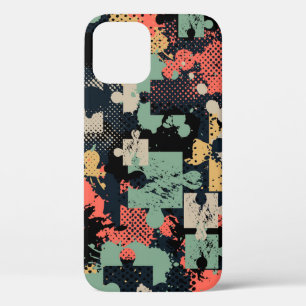 Puzzle Abstract: Creative Vintage Seamless. iPhone 12 Case