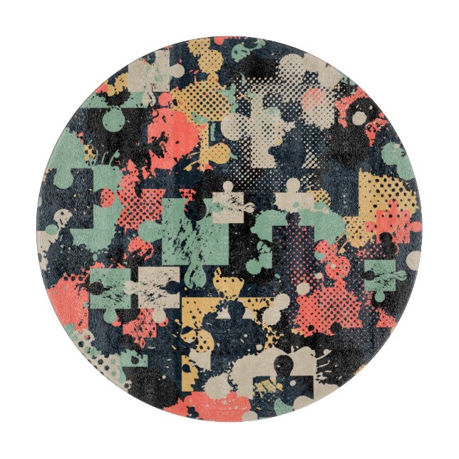 Puzzle Abstract: Creative Vintage Seamless. Cutting Board (Front)